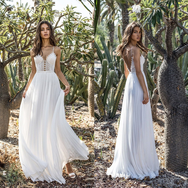 Wedding Dress Backless Women Dress Tulle Applique Fashion Bridal Dress Vestidos | Wish