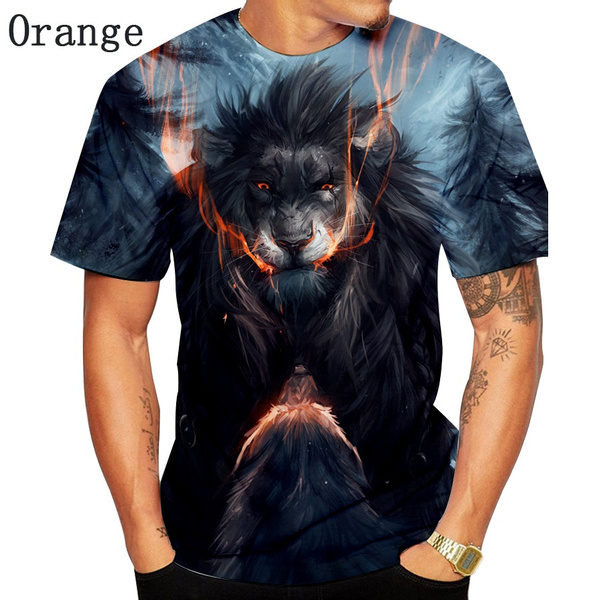 Feast musician Miss Lion T-Shirt Men Animal Tshirt Sex Funny T-Shirts 3d Print T-shirt Hip Hop  Tee Cool Men's Clothing 2021 New Summer Short Sleeved Tops | Wish