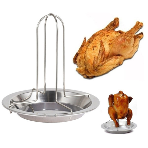 Detachable Stainless Steel Roast Chicken Holder Upright Roaster Rack