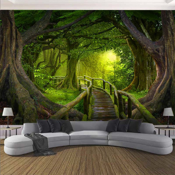 Forest Tapestry Art Wall Hanging Tapestry Living Room Bedroom Decor 180*230cm 