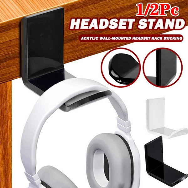 1/2Pc Acrylic Headphone Bracket Wall Mounted Headset Holder Hanger ...