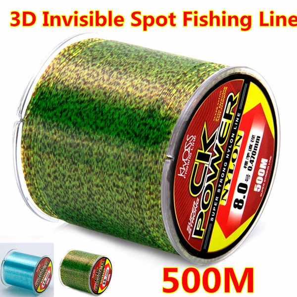 500m 3D Invisible Fishing Line Speckle Carp Fluorocarbon Line Super Strong  Spotted Line Sinking Nylon Fly Fishing Line