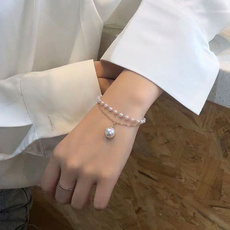 Pendant, Pearl Bracelet, pearls, multi-layer bracelet