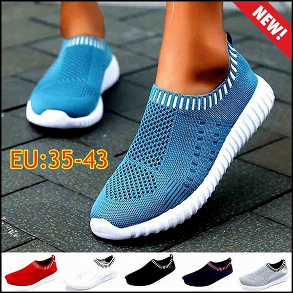 New Fashion Womens Outdoor Sports Flat Breathable Casual Sneakers Running Shoes 