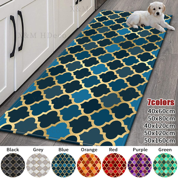 Moroccan Floor Mat,Kitchen Mats, Non-slip Mat & Kitchen Rug,Perfect for  Entry Way Kitchens and Bathroom,5 Sizes(50*80/60*90/50*120/50*160/60*160cm)