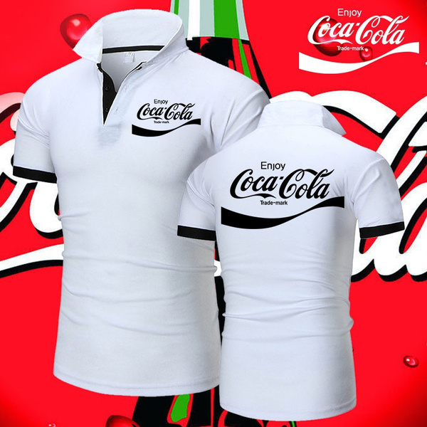 Coca Cola Printed High Quality New Mens Summer Fashion Golf Shirts