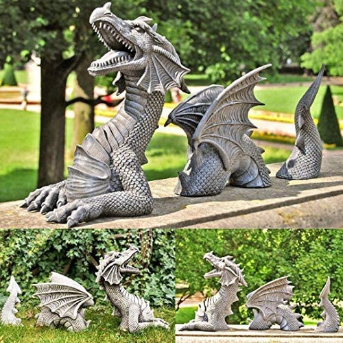 Gothic Dragon Art Garden Decoration Statue Large Dragon Gothic Resin Ornament