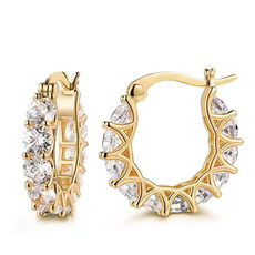 Sterling, DIAMOND, gold, wedding earrings