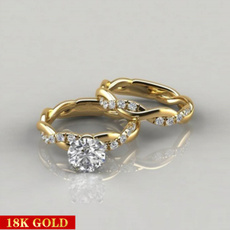 DIAMOND, Jewelry, gold, ringset