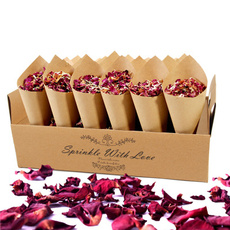 Box, weddingconfetticone, kraft, petalsrose