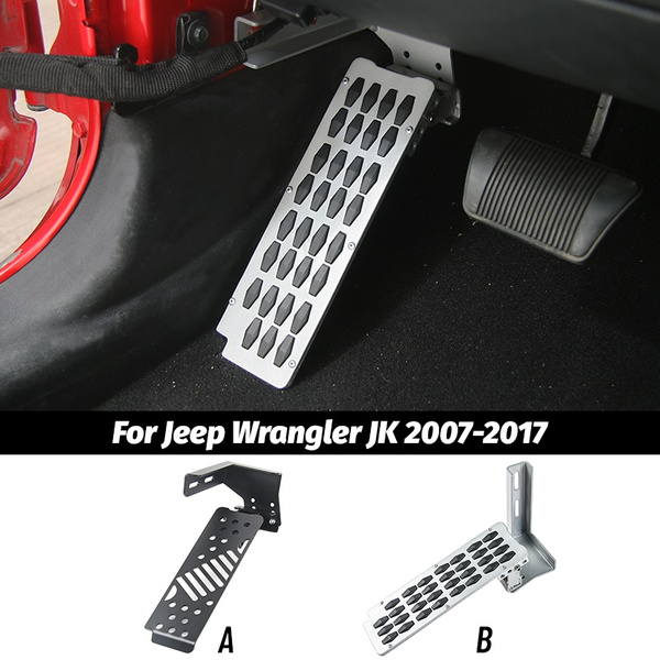 Left Foot Rest Pedal Black/Silver Metal Foot Pedal Rest Treadle for