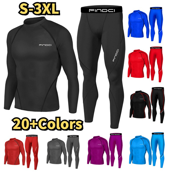 Men Gym Fitness Clothing Sportswear Quick Dry Compression Suits Men's  Running Set Fitness Tight Sport Suit Men Outdoor Jogging