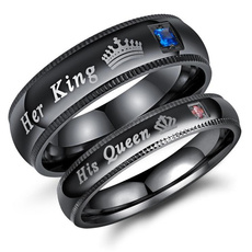 Steel, King, Queen, wedding ring