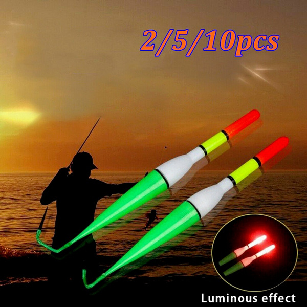2/5/10pcs Fishing Float Electric Luminous LED Light Deep Water Float Fishing  Gear