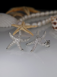 Jewelry, starfish, starfishearring, Creative earrings