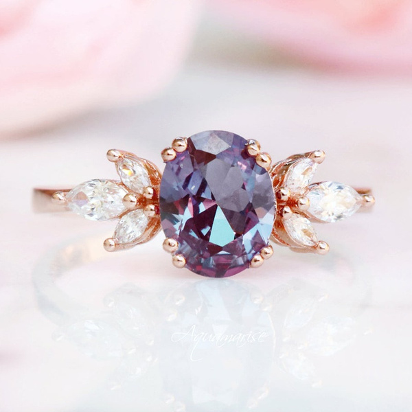 Boutique Simple Colored Zircon June Birthstone Women s Ring