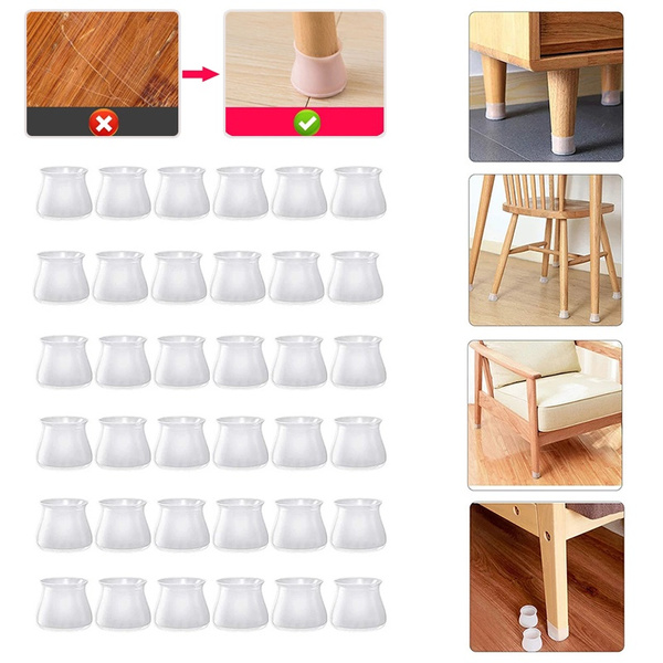 Round Silicone Table Chair Feet Cover Floor Protector Furniture Feet