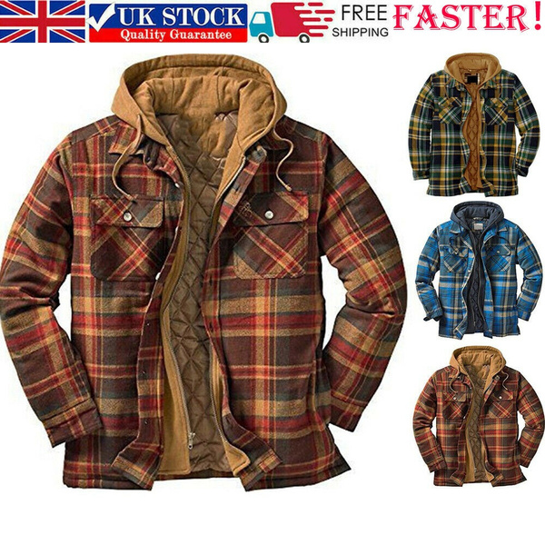 Mens flannel 2024 work jacket