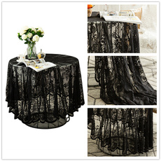 Goth, Encaje, roundtablecloth, black lace