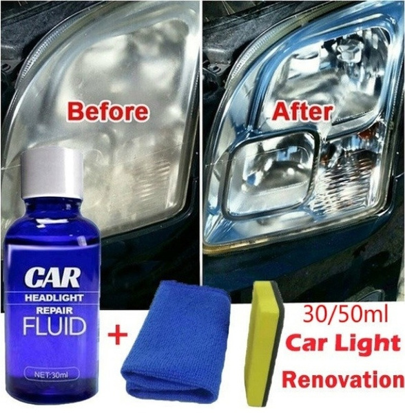 10/30/50ml Car Headlight Repair Liquid Car Headlight Cleaner Car Headlight  Restoration Polishing Agent Retreading Agent Suit