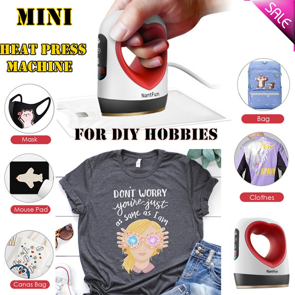 Mini Hot Press Machine, Digital Sublimation Transfer Printer for T-shirts,  Shoe Transfer and Emboss Ironing DIY T Shirt