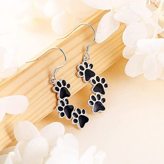 Fashion Women Dog Paw Print Stud Earrings Gold,Silver,Rose Gold Plated  Jewelry | eBay