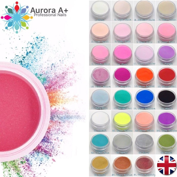 18 Colors Carving Acrylic Powder Nail Art Crystal Nail Polymer Dust for