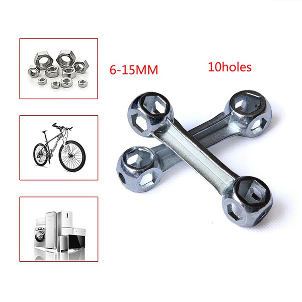 Hexagon Bone Wrench Spanner 6-15mm Mini Portable Bicycle Bike Repair Multi Tools