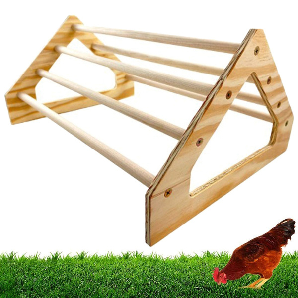 COMOPEZ Chicken Perch for Chicks Strong Wooden Jungle Gym Roosting Bar with Holes Chicken Swing Chick Coop Toy for Large Bird Baby Chicks Birds Parrot Standing Training 