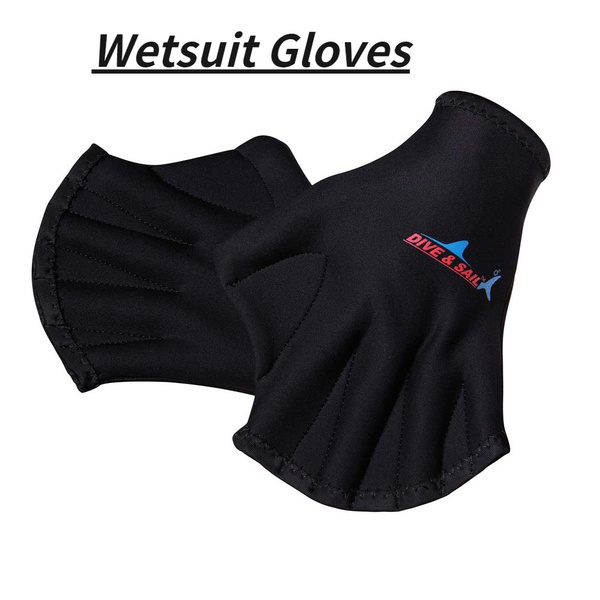 2mm Swimming Diving Training Surf Snorkeling Wet Suit Gloves Neoprene Webbed 