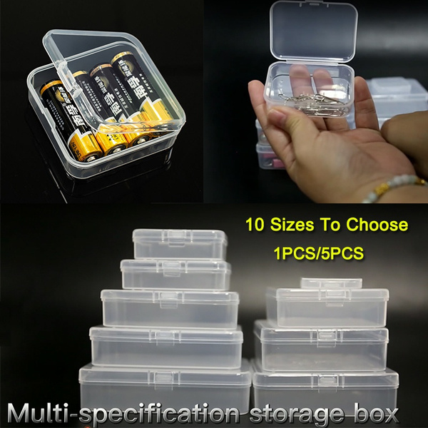 PP plastic Small accessories storage box Square Clear Jewelry Storage Box  For storage and sorting of small parts 5pcs/1pcs