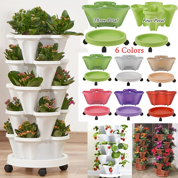 good quality stack flower pot vertical