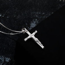 925 sterling silver, Cross necklace, Gifts, jesuscrossnecklace