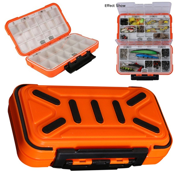 Fishing Tackle Box Organizer Containers, Double-sided Bait Box