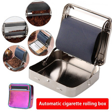 tobaccorollmaker, cigaretterollingbox, tobacco, metalcigaretterollermachine