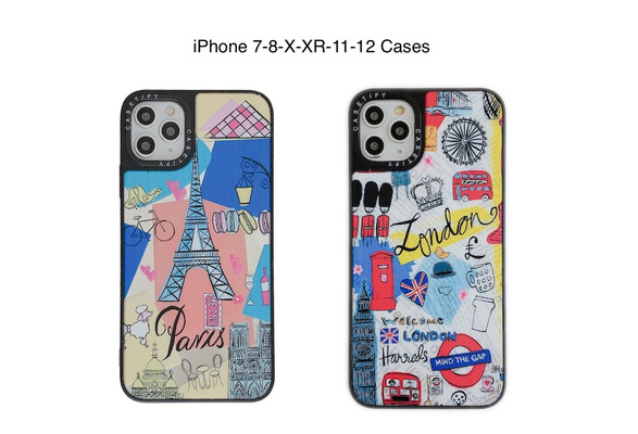 Casetify City Series London Paris Illustration Phone Cases for