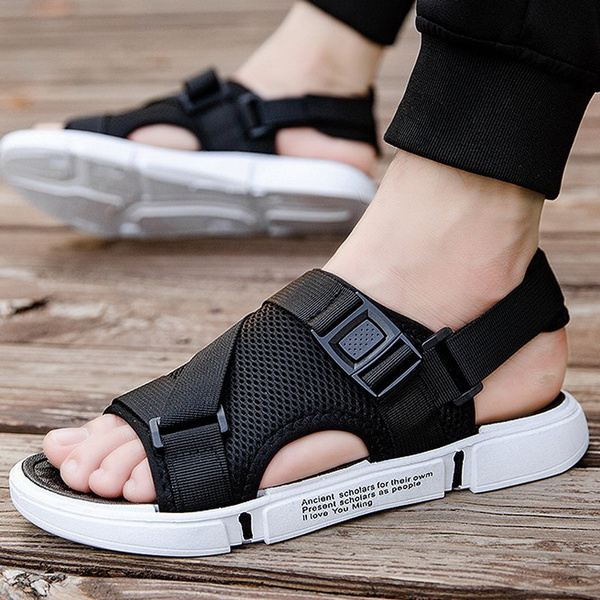 Men's stylish summer open toe sport beach sandals strap casual comfort slipper 
