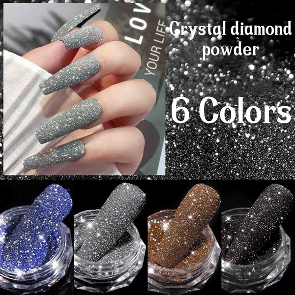 1 Box Holographics Glitter Powder For Nails Shining Laser Silver