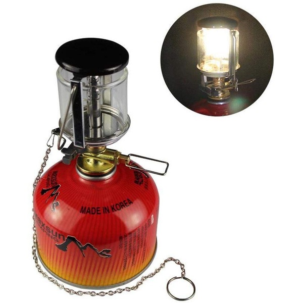 Mini Portable Camping Lantern Gas Light Outdoor Camping Small Gas Lamp  Camping Heater Tent Lamp Torch Hanging Lamp