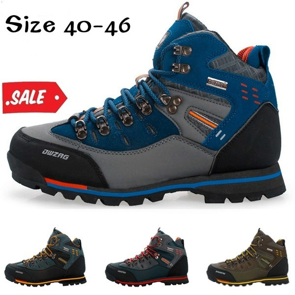 2021 Men's Outdoor Genuine Waterproof Hiking Shoes Outdoor Boots