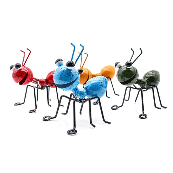 Creative Iron‑Art Ant Wall Hanging – Farmhouse Home Décor & Garden Accent, Yellow/Green/Red/Blue Metal Insect Sculpture (10×10×8.5 cm)(Blue Creative Iron‑Art Ant Wall Hanging – Farmhouse Home Décor & Garden Accent, Yellow/Green/Red/Blue Metal Insect Sculpture (10×10×8.5 cm)(Blue
