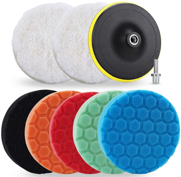 Polishing Pads for Drill 8 pcs - 6 Inch polisher, 152mm Car Polish ...