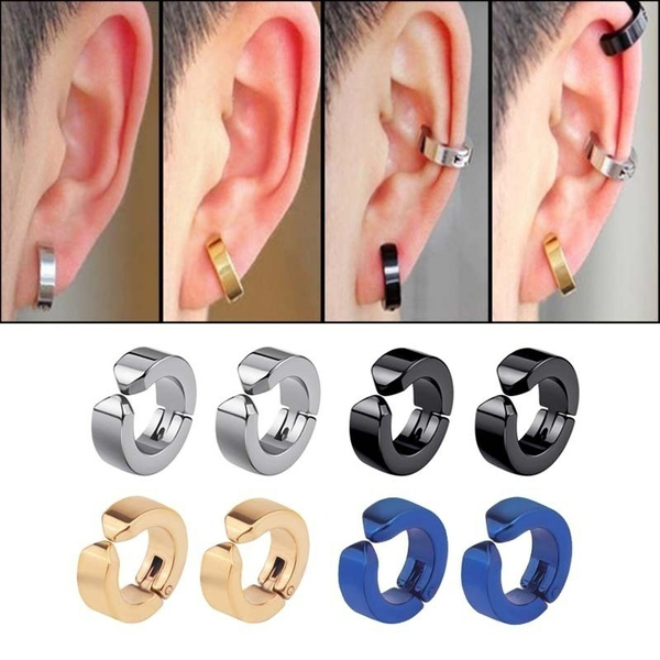 Split Hook Bone Earring Fake Ear Gauge Exotic Carved Handmade