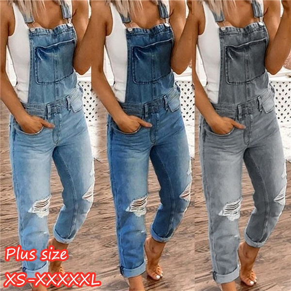 S-XXXXXL Fashion Women's Denim Overalls 