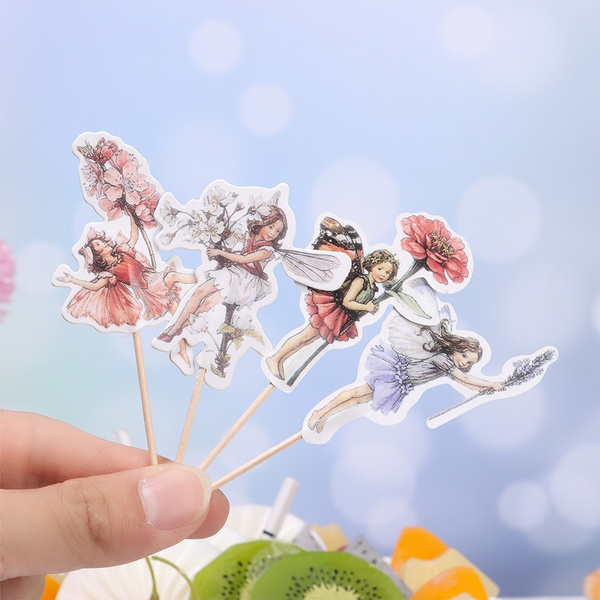 Fairy Cake Topper Angel Cake Decorations Party Flower Fairy