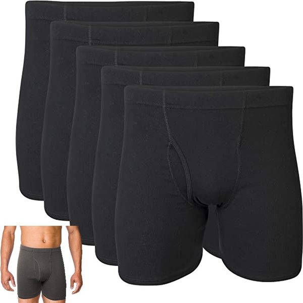Men's Covered Waistband Boxer Briefs, Multipack Pack-5 | Wish