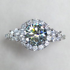 Sterling, DIAMOND, 925 silver rings, Bride