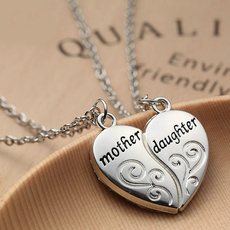Heart, Chain Necklace, motherdaughter, Love