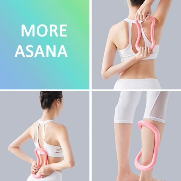 2pcs Yoga Stretch Resistance Circle Magic Ring Open Shoulder Beauty Back  Training Gym Waist Shape Exercise Fitness Ring Loop Pilates Accessories  Home