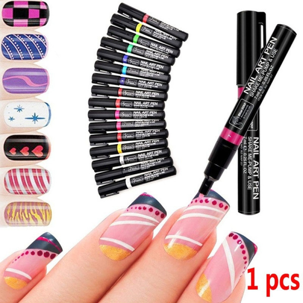 Dropship 12-color Set Nail Polish Pen Manicure Pen Manicure Tool Painting  Pull Line Tracing Nail Point Flower DIY Nail Painting Plower Pen to Sell  Online at a Lower Price | Doba